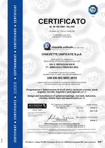Chiavette ISO 9000 Certificate