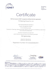 FK ISO 9000 Certifikate